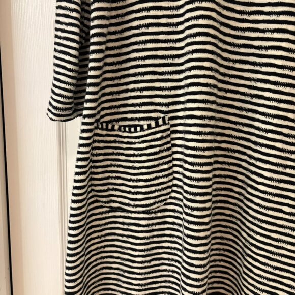 Gudrun Sjoden Organic Cotton Striped Tunic Dress, Black/Cream XL - Picture 5 of 7
